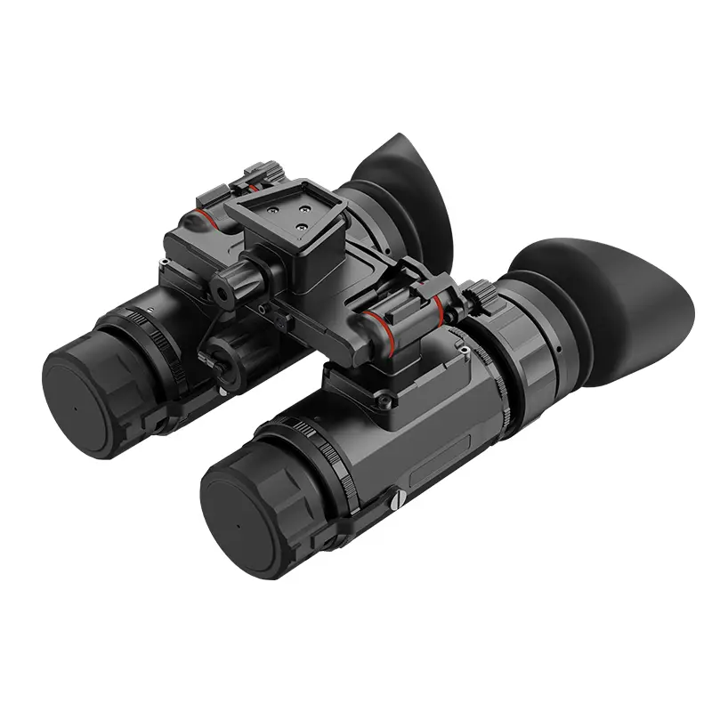 흰색 배경에 있는 Binock 열 쌍안경 모델 MVG10P